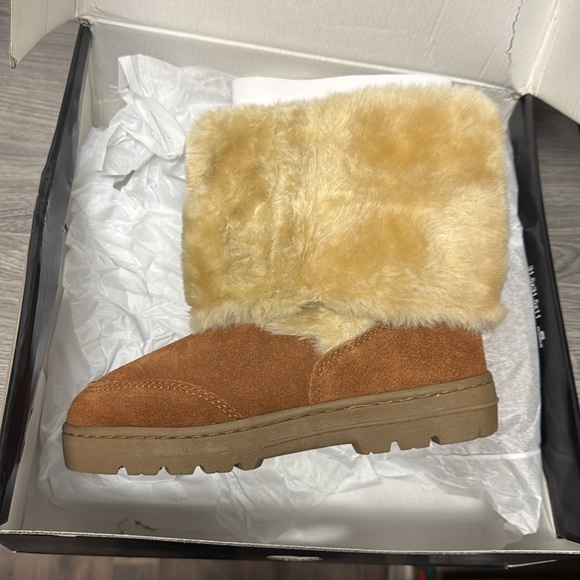 Style & Co. Womens Witty Leather Closed Toe Mid Calf Cold Weather boots Tan - Picture 4 of 5